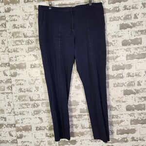 J Jill Premium Women's‎ Bi Stretch Pants Size 16 Tall Navy Blue Casual Comfort